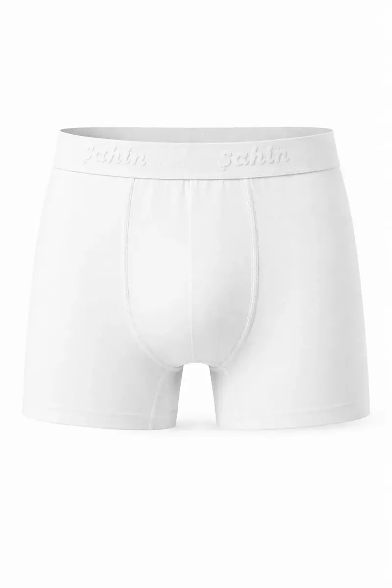 Şahin Erkek 3'lü Paket Modal Boxer — Beyaz