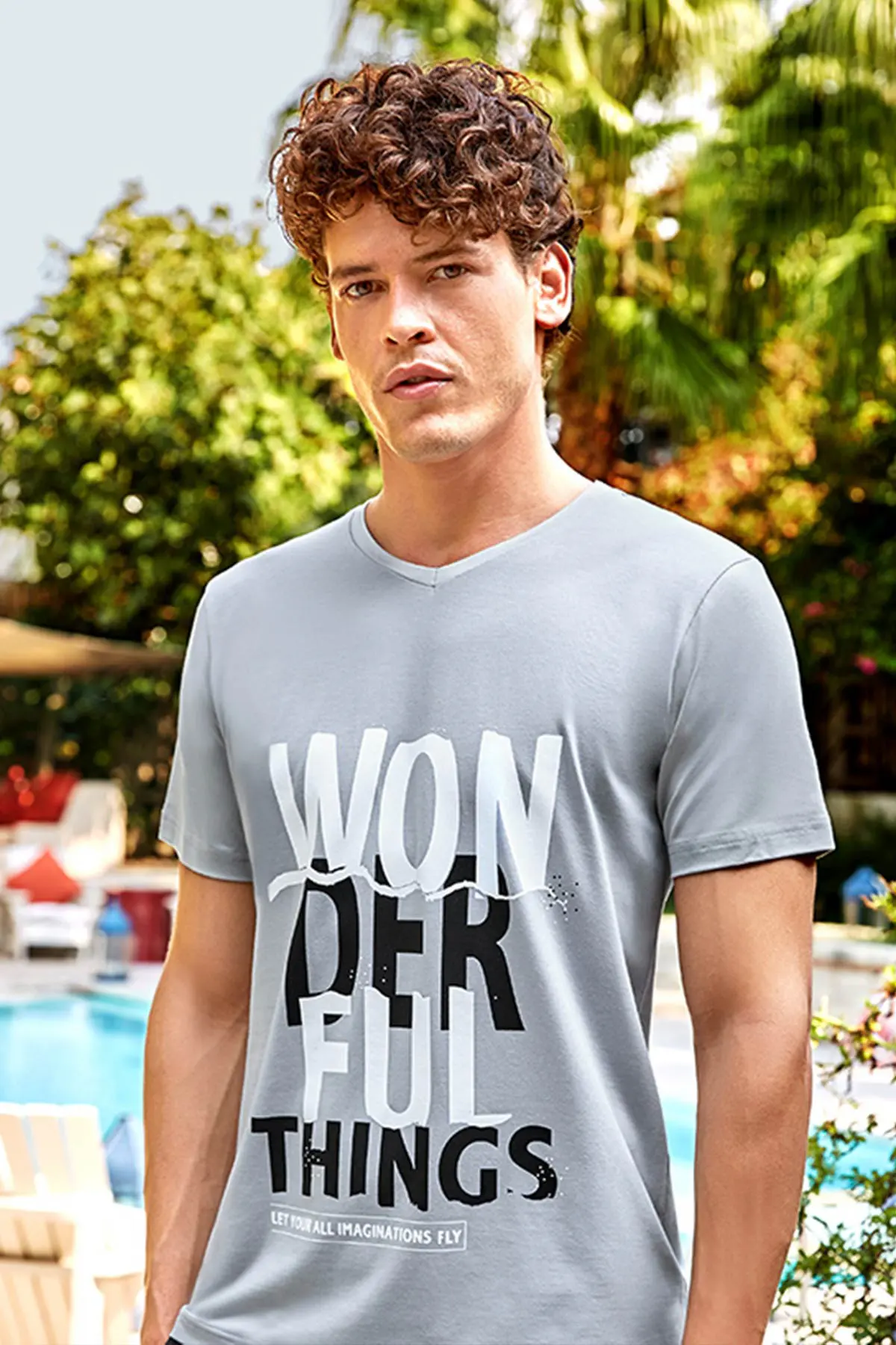 Berrak Berrak 4075 Erkek T-Shirt — Gri