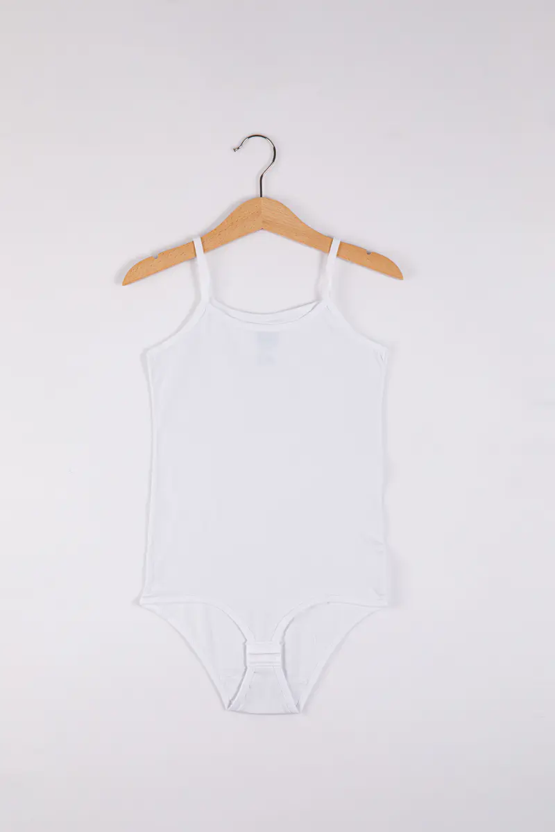 Berrak Berrak 2537 Kız Çocuk Çıtçıtlı (Kancalı) Body — Beyaz