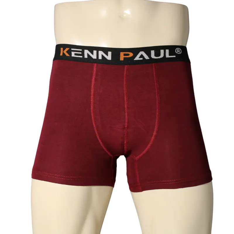 Kenn Paul Erkek Bordo Modal Boxer | Rahat Kumaş | Premium Boxer