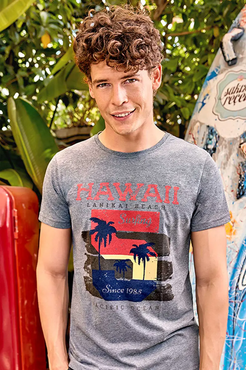 Berrak Berrak 4077 Erkek T-Shirt — Antrasit