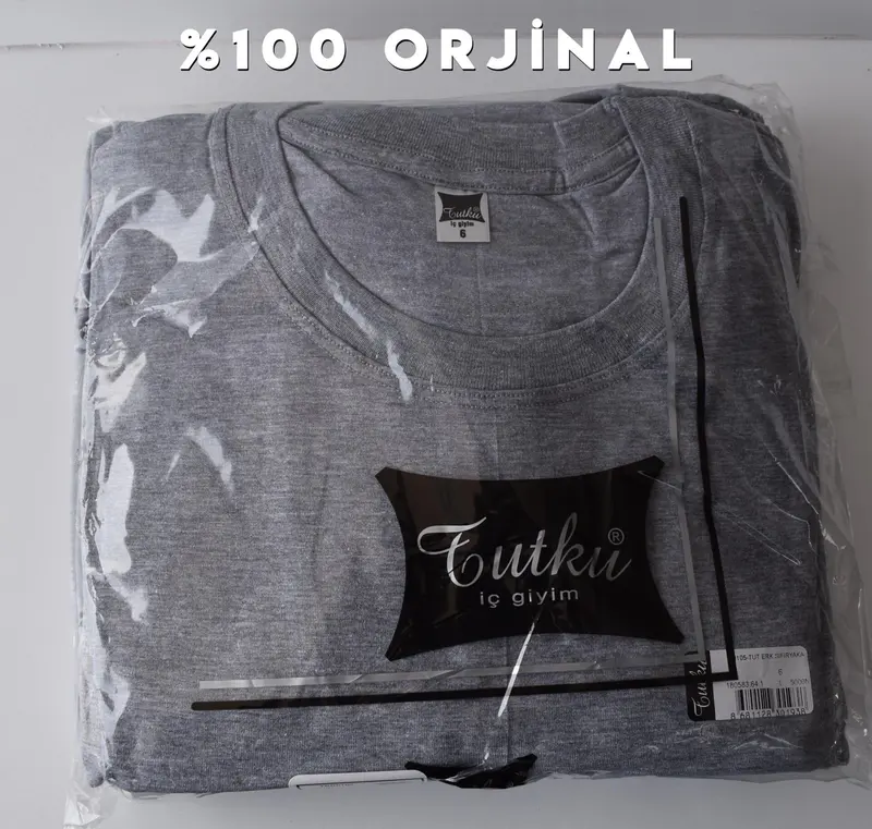Tutku Tutku 0105 Erkek Renkli Penye Sıfır Yaka Fanila 6'lı