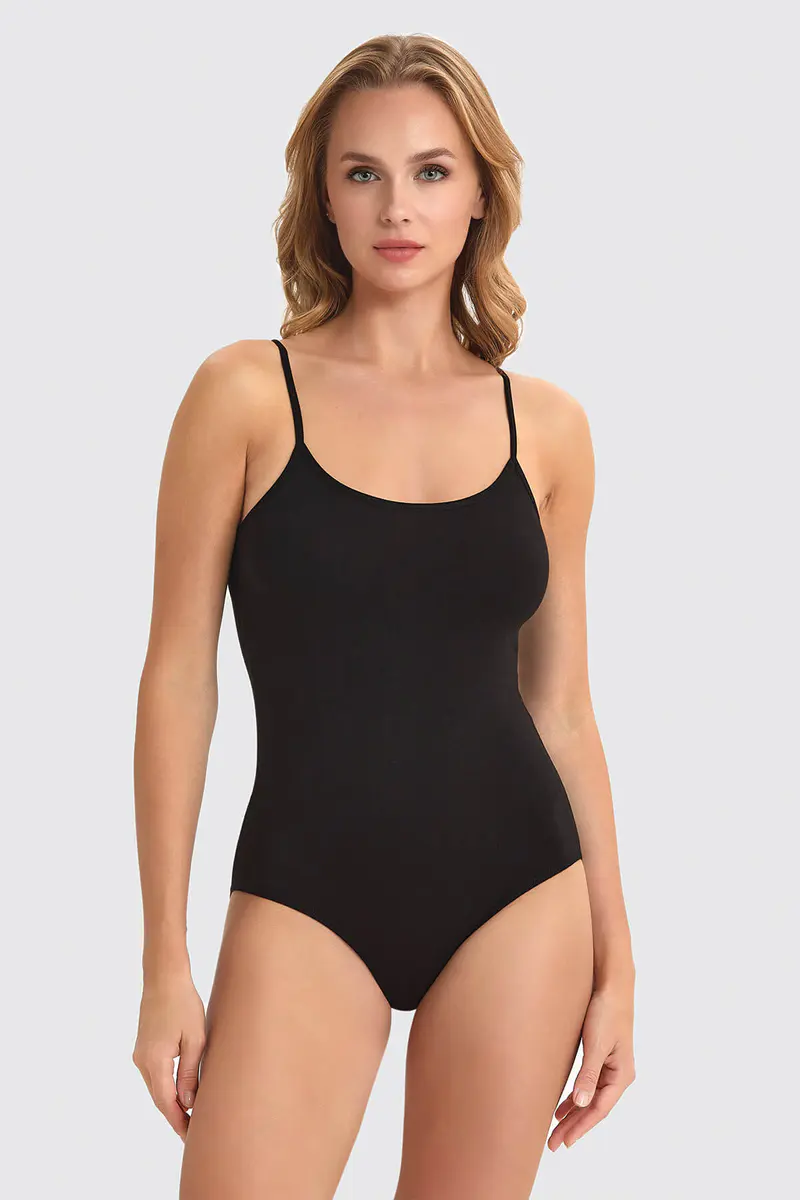 Berrak Berrak 2082 Kadın Çıtçıtlı (Kancalı) Body — Siyah