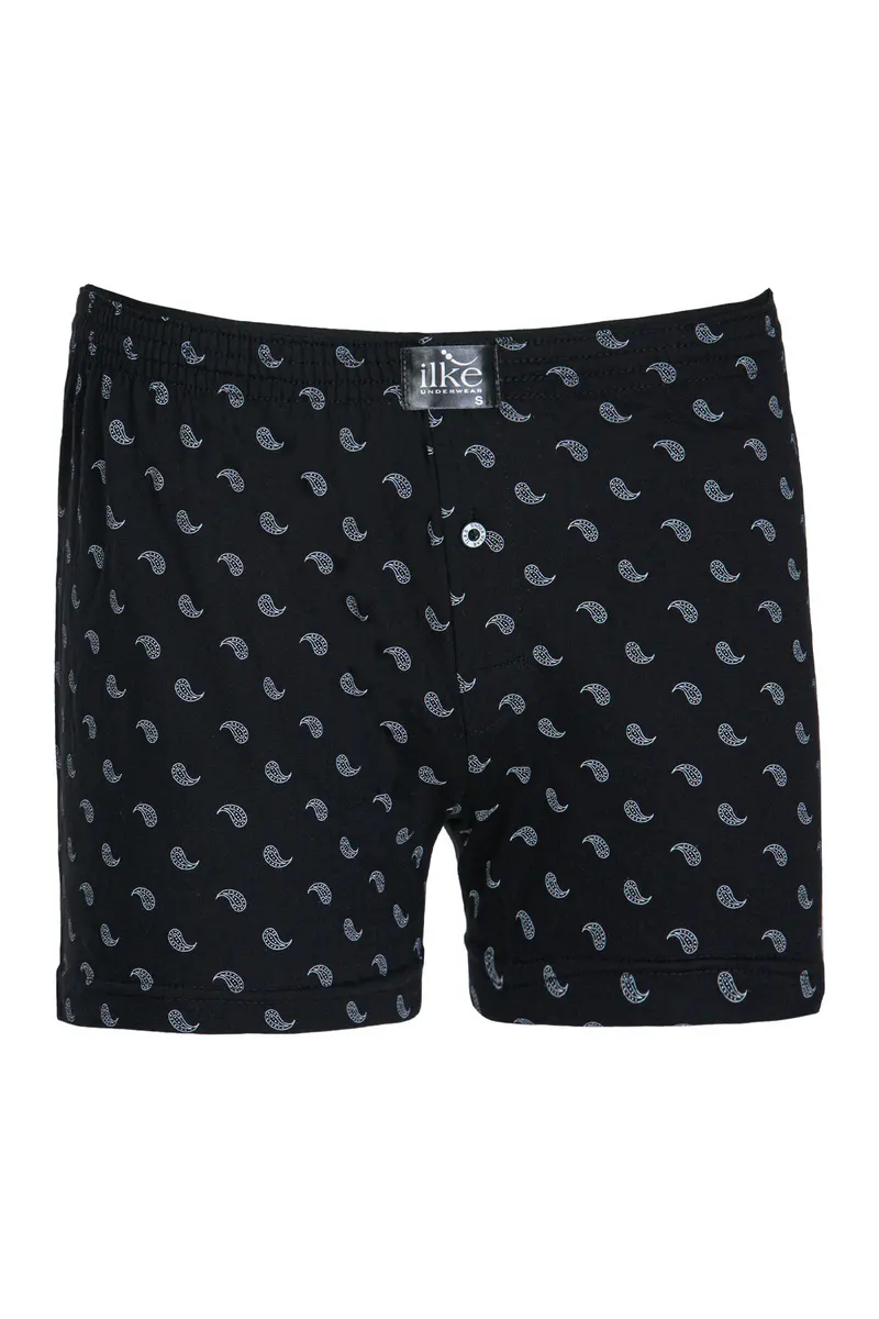 İlke %100 Pamuk Desenli Havlu Bel Boxer
