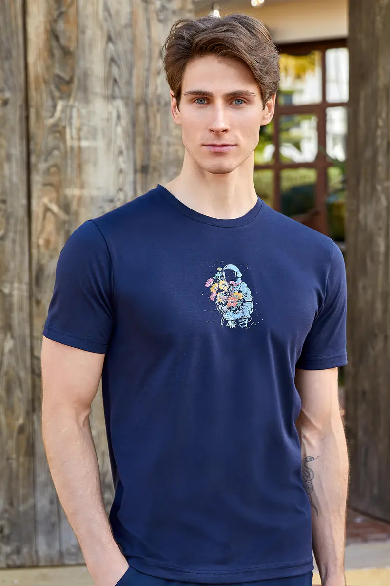 Berrak Berrak 4112 Erkek T-Shirt — Lacivert