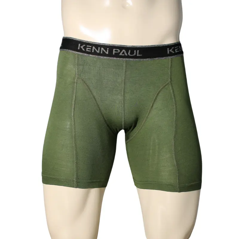 Kenn Paul Bambu Uzun Paçalı Sporcu Boxer - Haki, Nefes Alır, Konforlu
