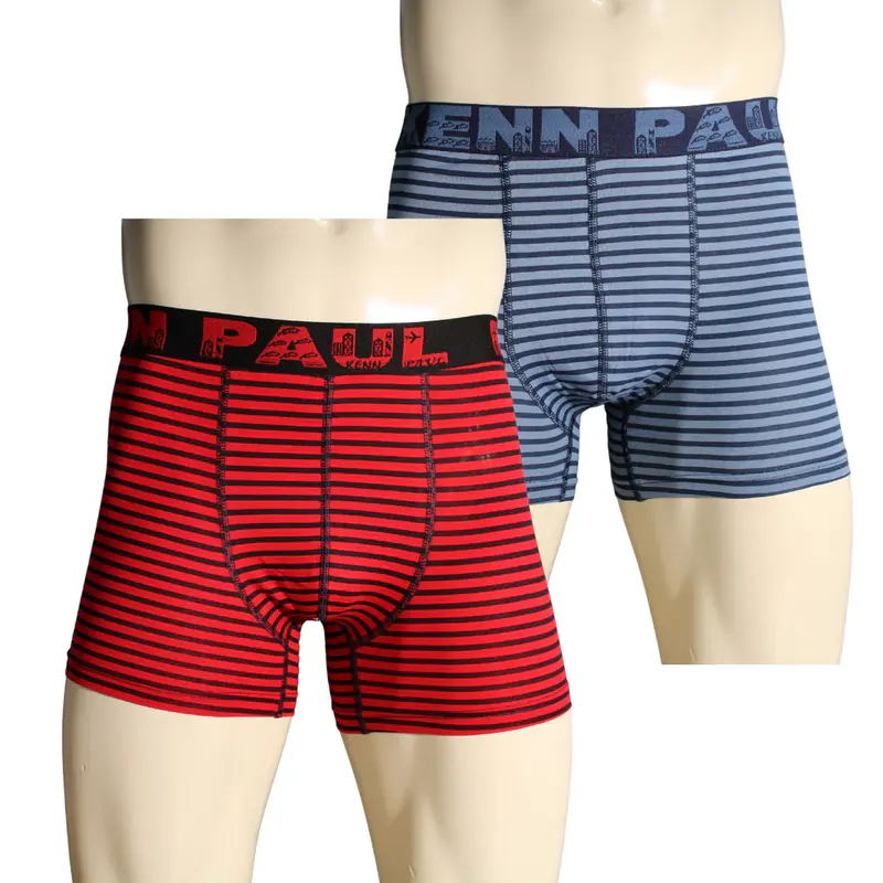 Kenn Paul 2'li Erkek Desenli Pamuklu Lüks Boxer