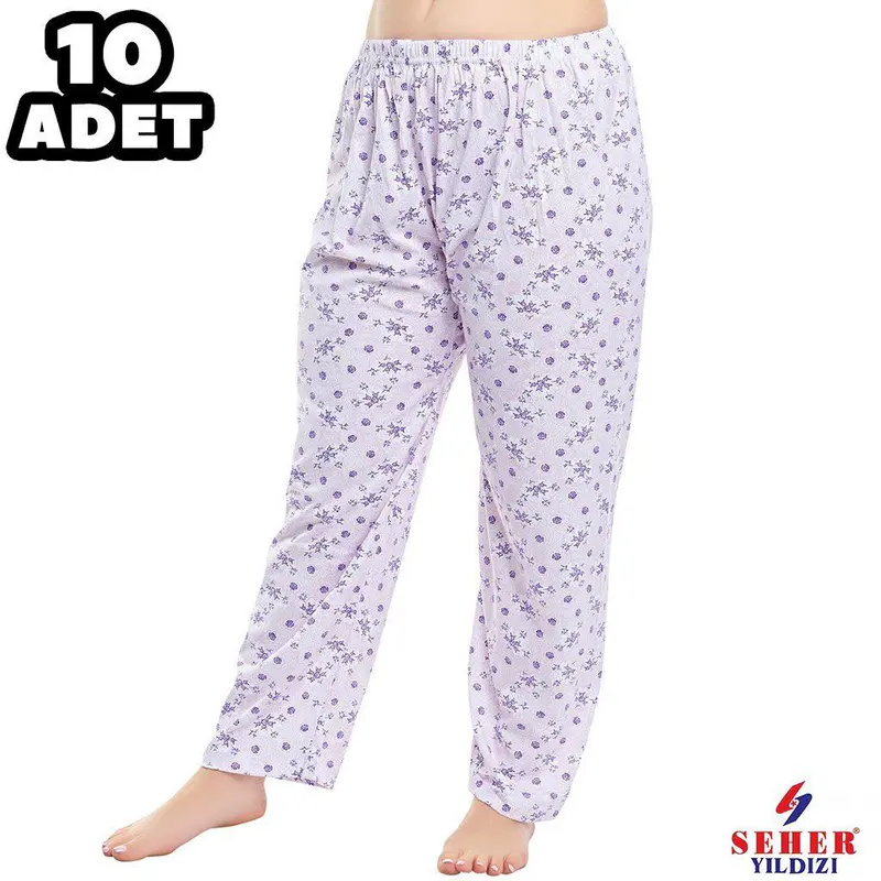 Seher Yıldızı Seher 0020 Empirme Bayan Pijama Düz Paça 10'lu