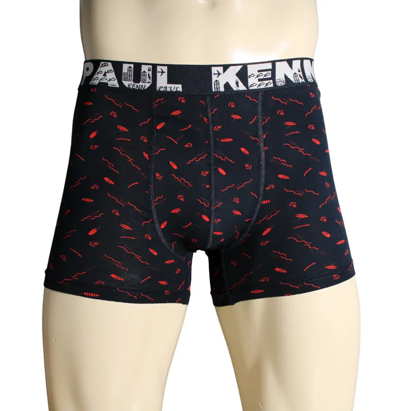 Kenn Paul Erkek Desenli Pamuklu Lüks Boxer | Yumuşak Kumaş | Rahat Boxer