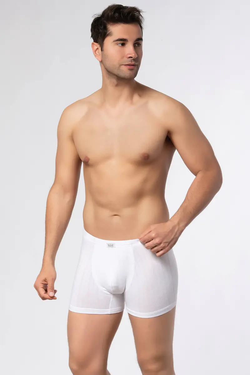 Berrak Berrak 4432 Erkek Bamboo Boxer — Beyaz