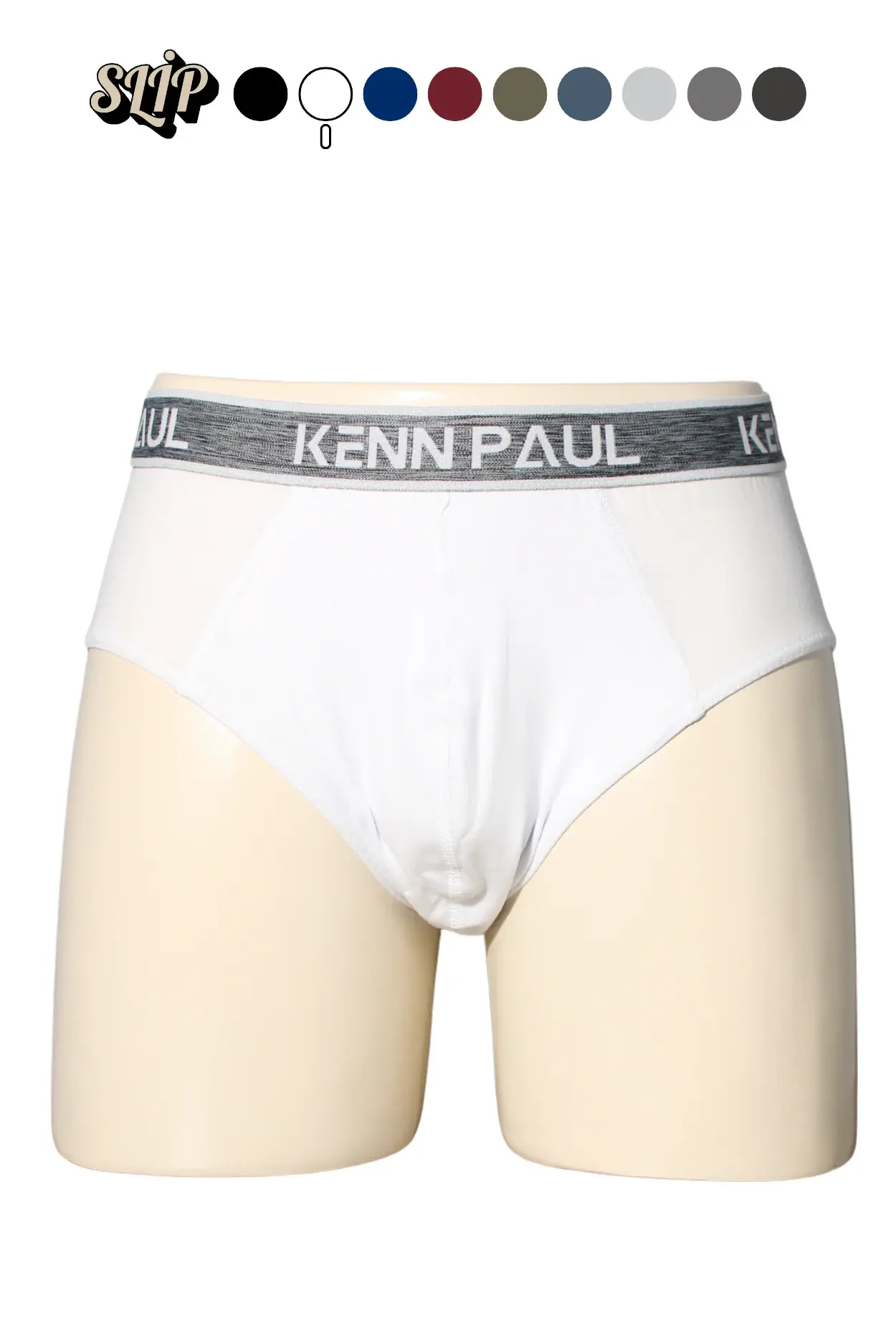 Kenn Paul Erkek Düz Pamuklu Beyaz Boxer | Slip Boxer