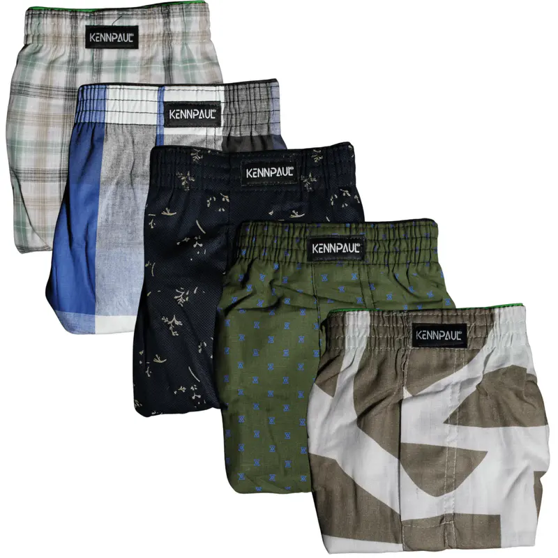 Kenn Paul 5'li Erkek Poplin Boxer %100 Pamuk 3XL