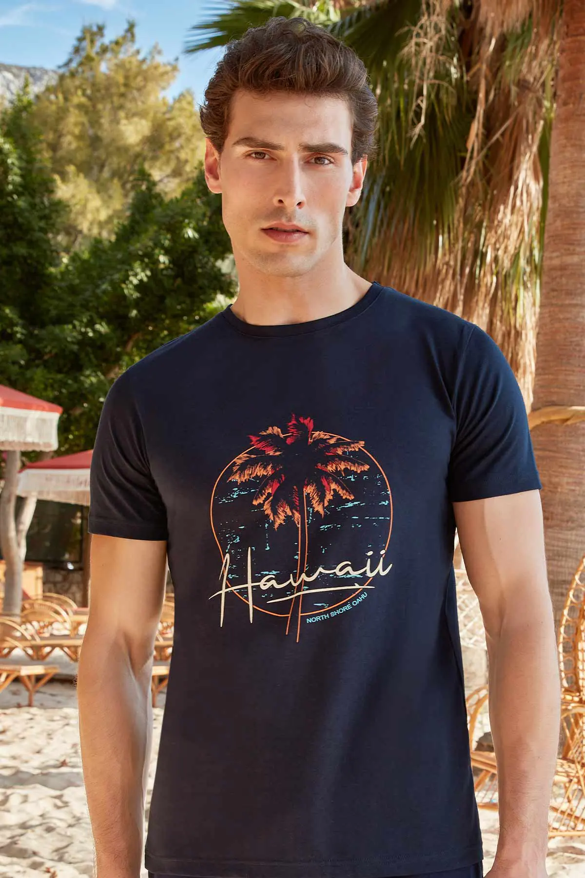 Berrak Berrak 4099 Erkek T-Shirt — Lacivert