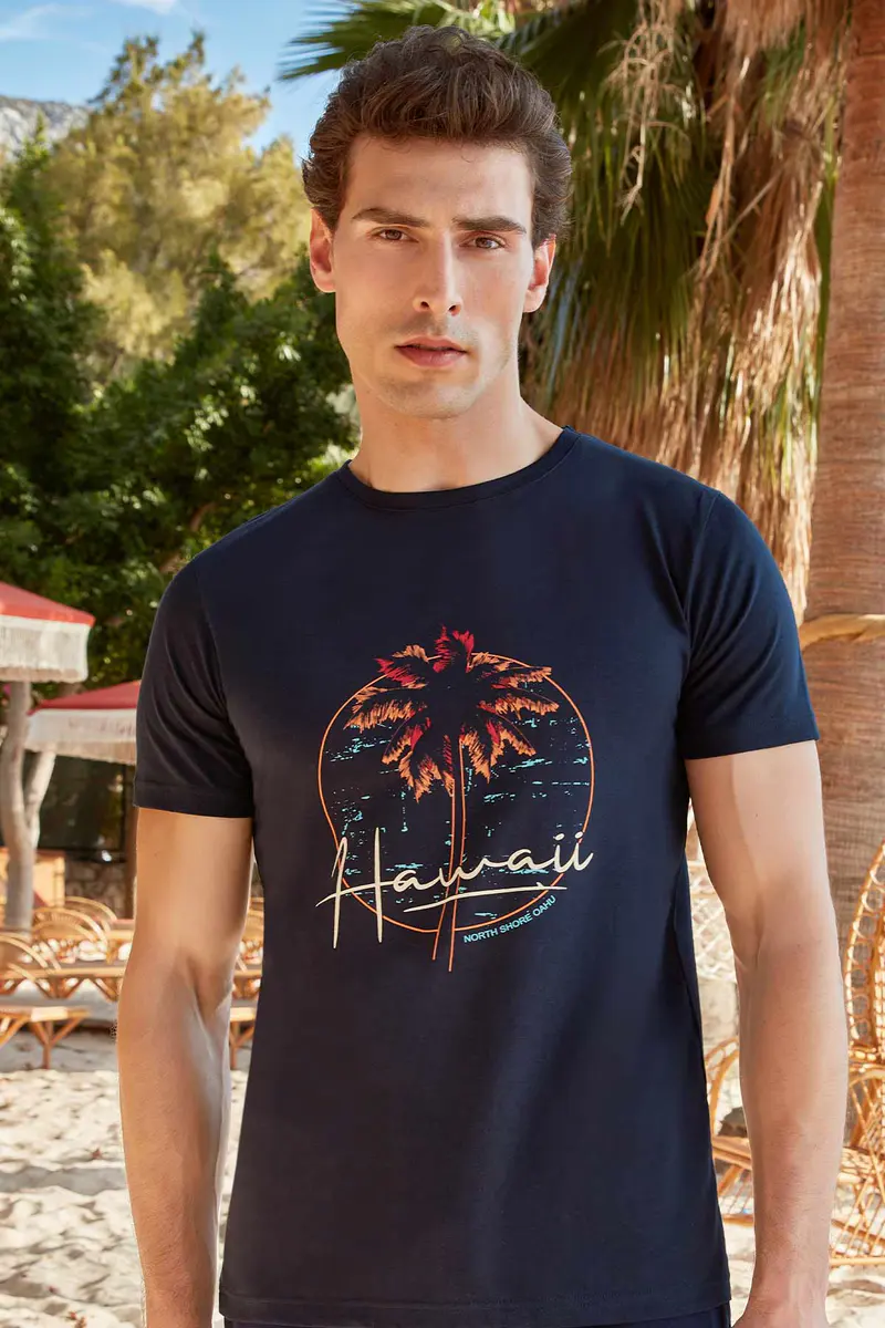 Berrak Berrak 4099 Erkek T-Shirt — Lacivert