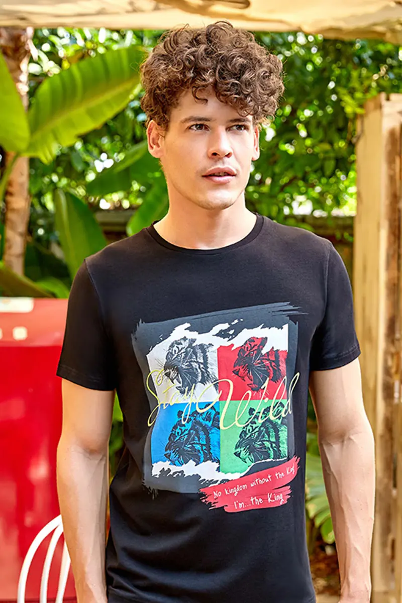 Berrak Berrak 4066 Erkek T-Shirt — Siyah