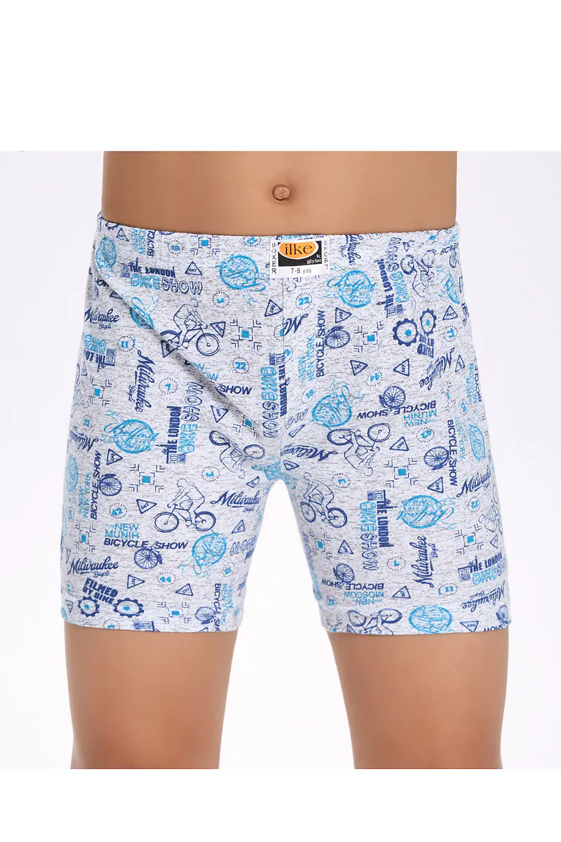 İlke %100 Pamuk Çocuk Desenli Boxer