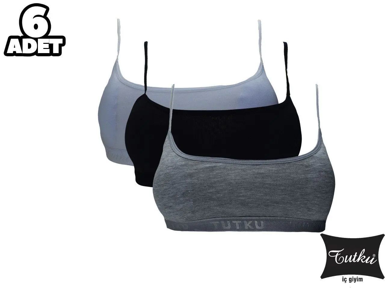 Tutku Tutku 0847 Kız Çocuk Pedli Alıştırma Sütyen 6'lı
