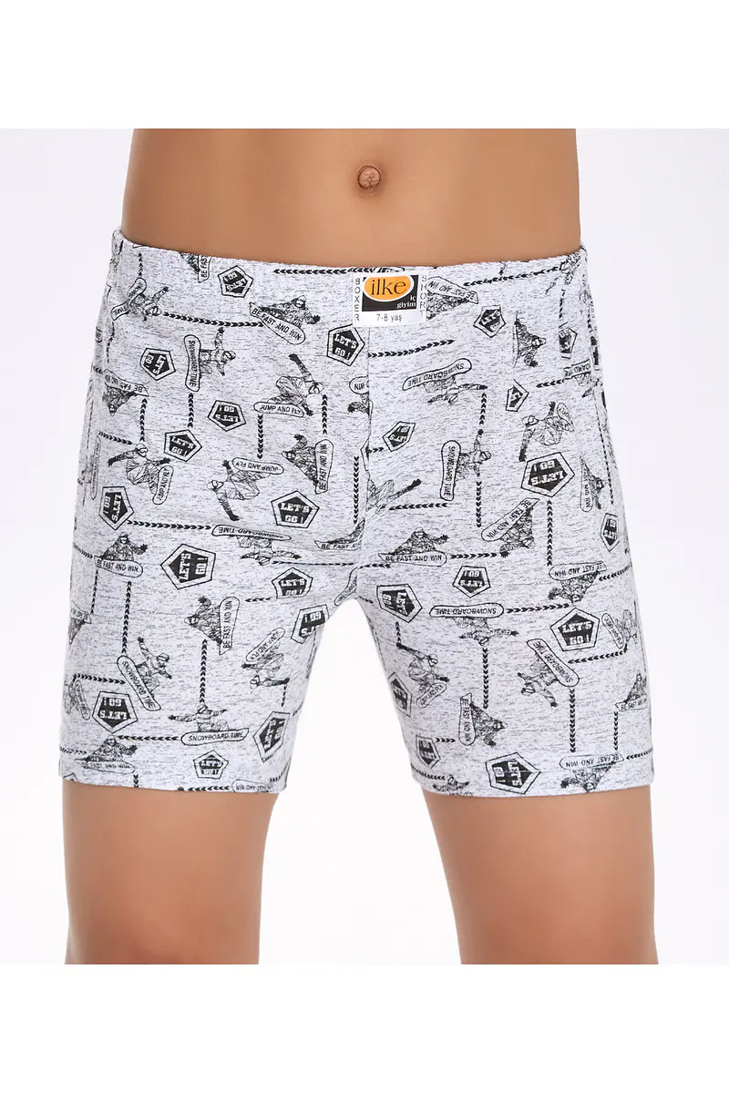 İlke %100 Pamuk Çocuk Desenli Boxer