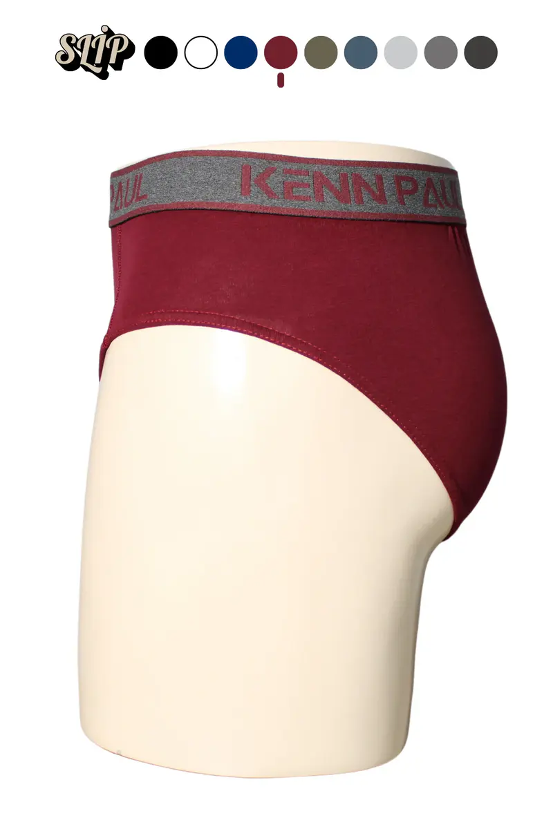 Kenn Paul Erkek Düz Pamuklu Bordo Boxer | Slip Boxer