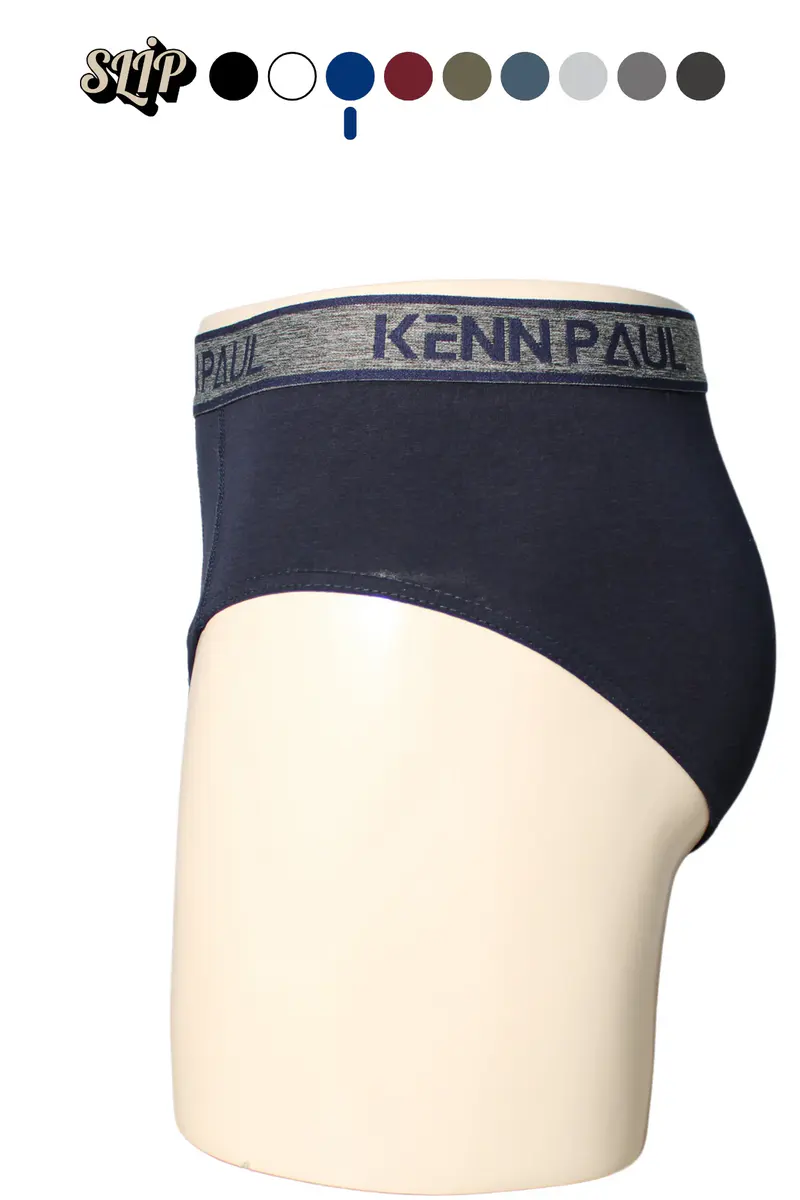 Kenn Paul Erkek Düz Pamuklu Lacivert Boxer | Slip Boxer