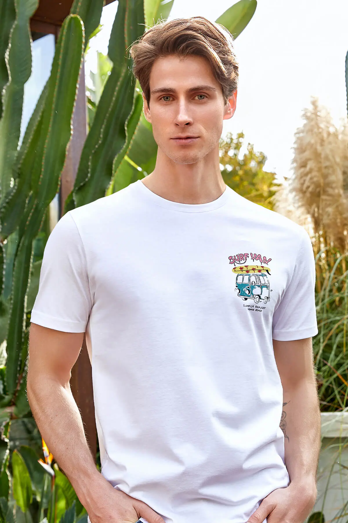 Berrak Berrak 4113 Erkek T-Shirt — Beyaz