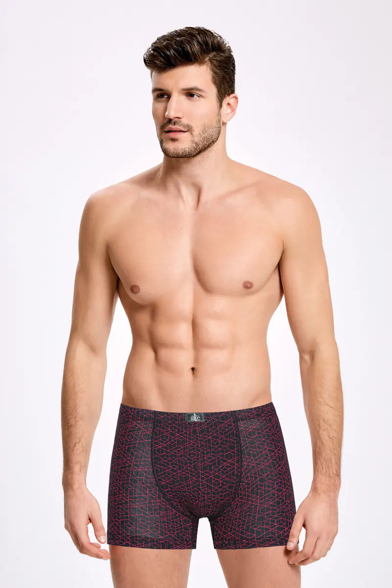İlke Desenli Modal Boxer