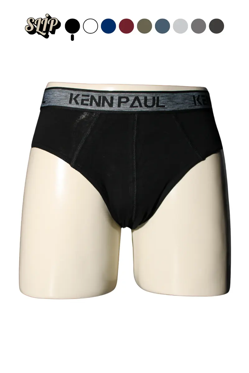 Kenn Paul 5'li Erkek Düz Pamuklu Siyah Boxer | Slip Boxer