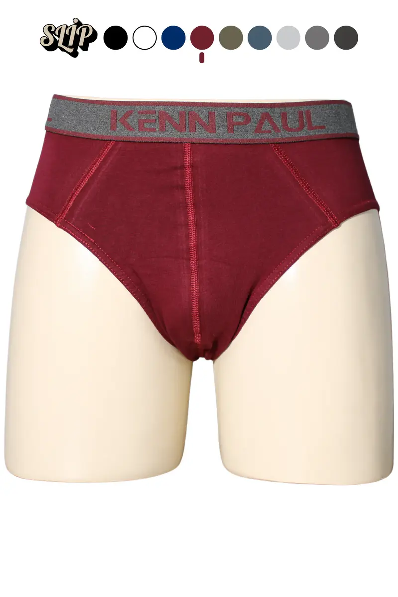 Kenn Paul Erkek Düz Pamuklu Bordo Boxer | Slip Boxer