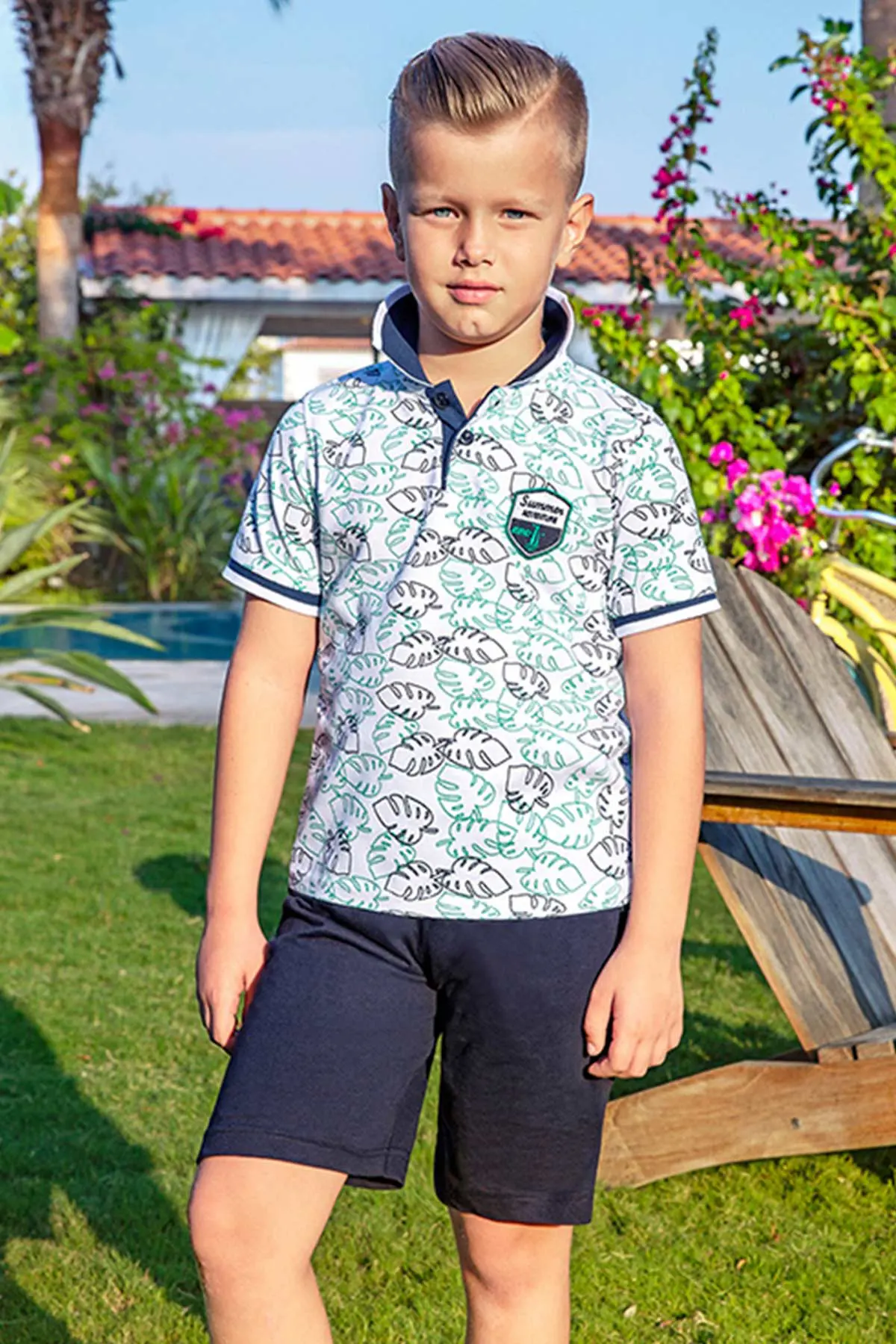 Berrak Berrak 938 Erkek Çocuk Pijama Takımı — Beyaz