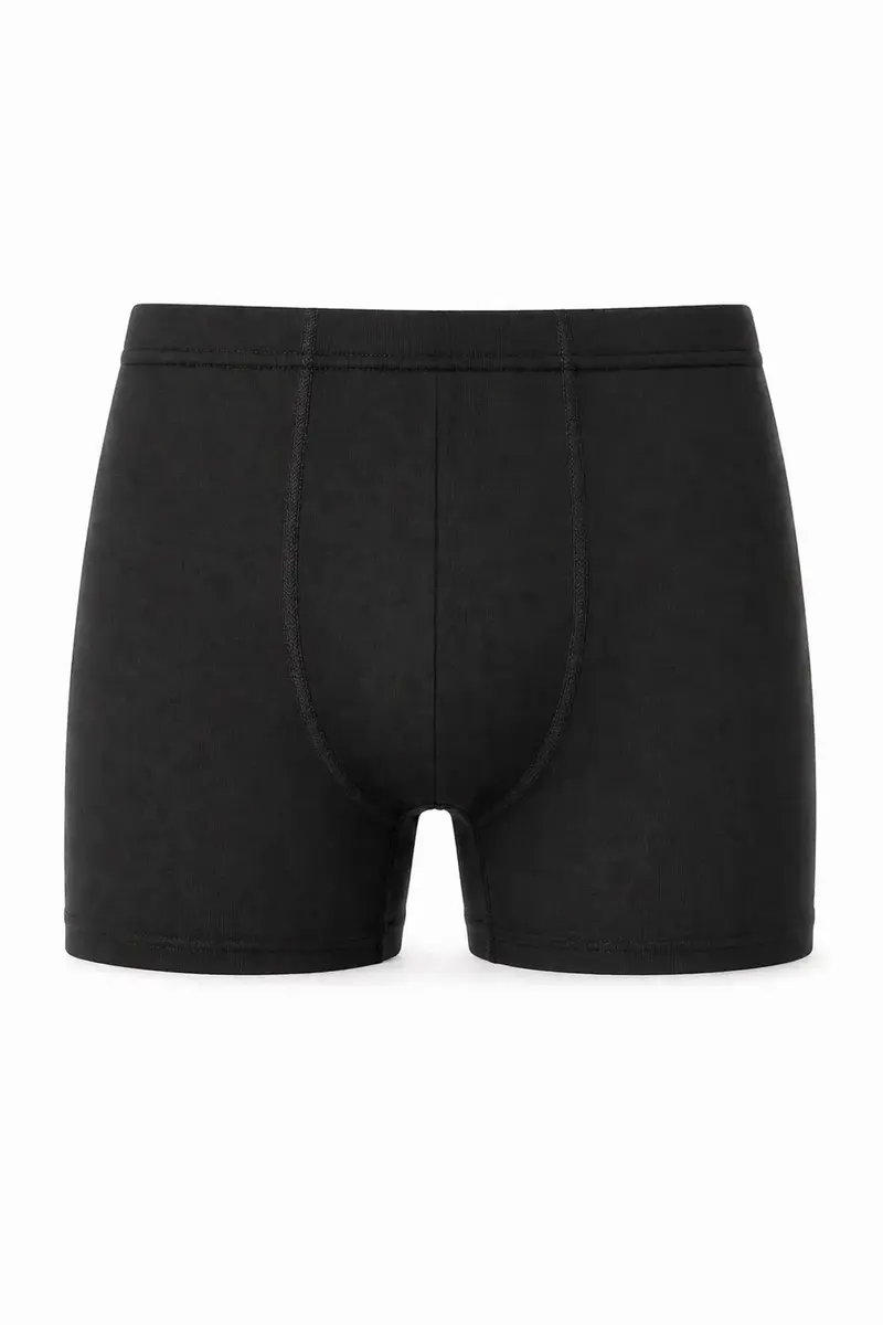 Şahin Erkek 3'lü Paket Bambu Boxer — Siyah