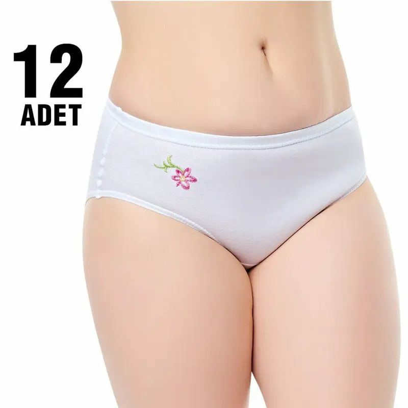 Seher Yıldızı Seher 0024 İşlemeli Bayan Kom 12'li Külot
