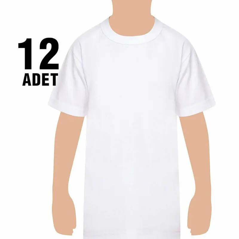 Seher Yıldızı Seher 0039 Erkek Çocuk Penye Sıfır Yaka Fanila 12'li