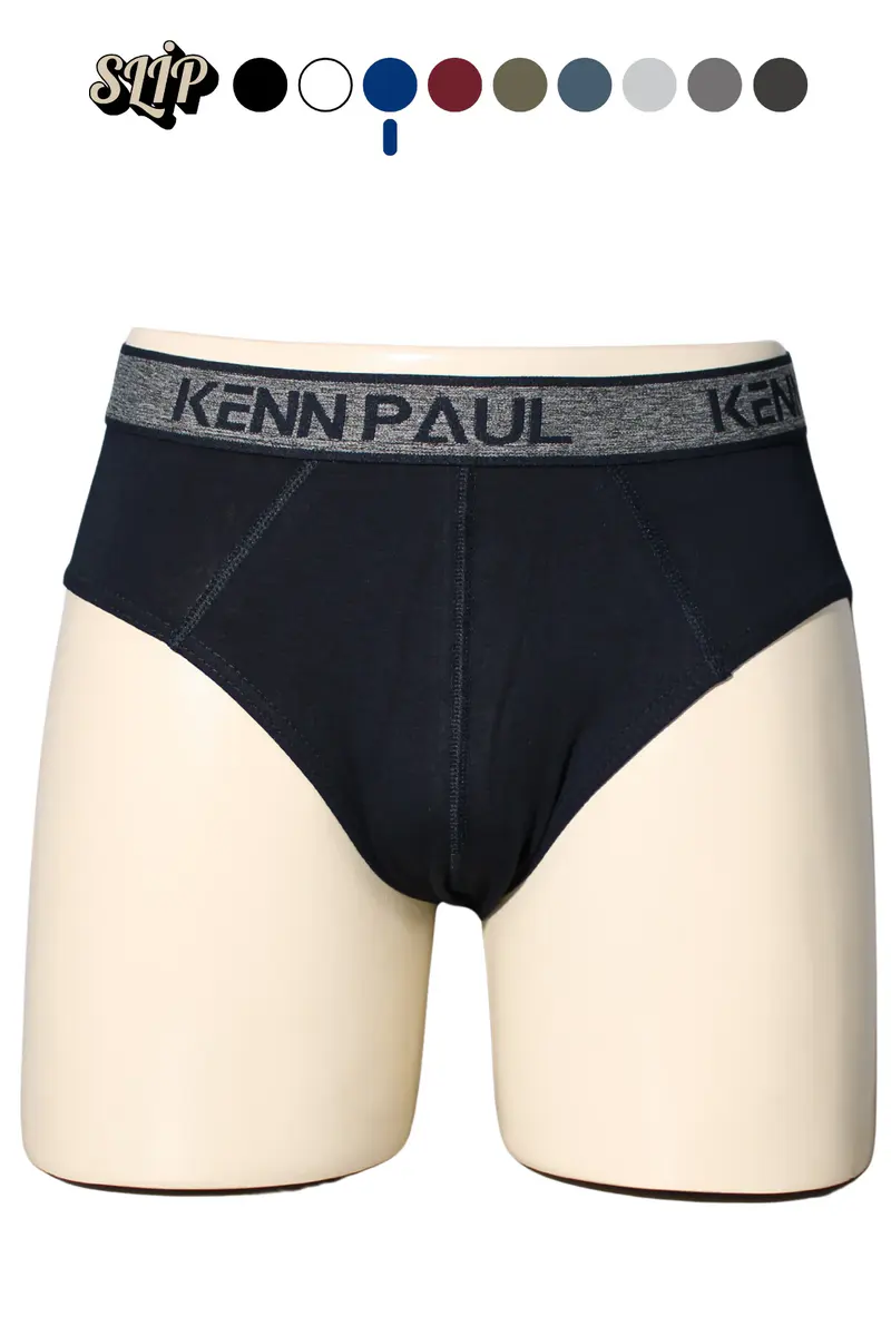 Kenn Paul 3'lü Erkek Düz Pamuklu Koyu Renk Boxer | Slip Boxer