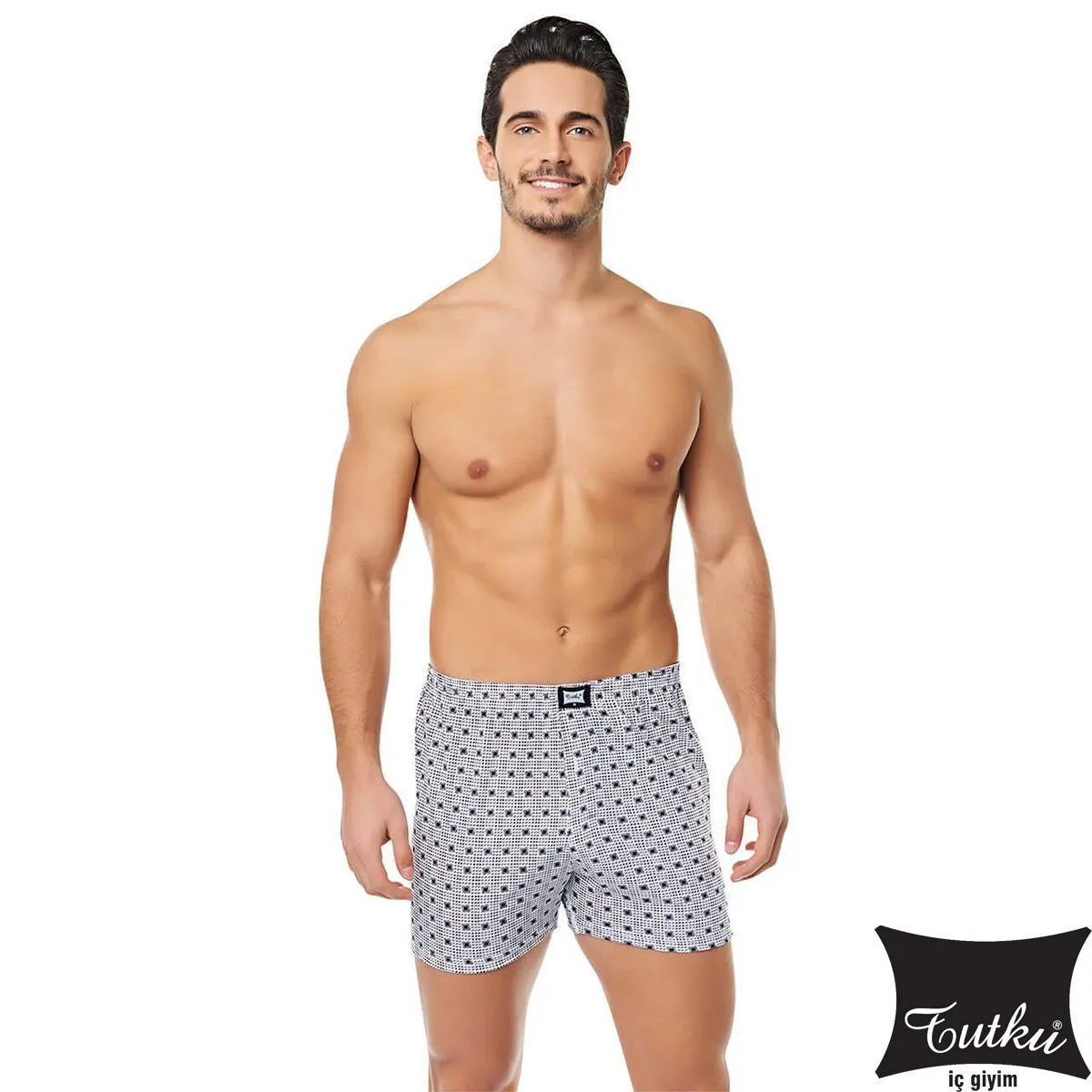 Tutku Tutku Erkek Penye Desenli Boxer