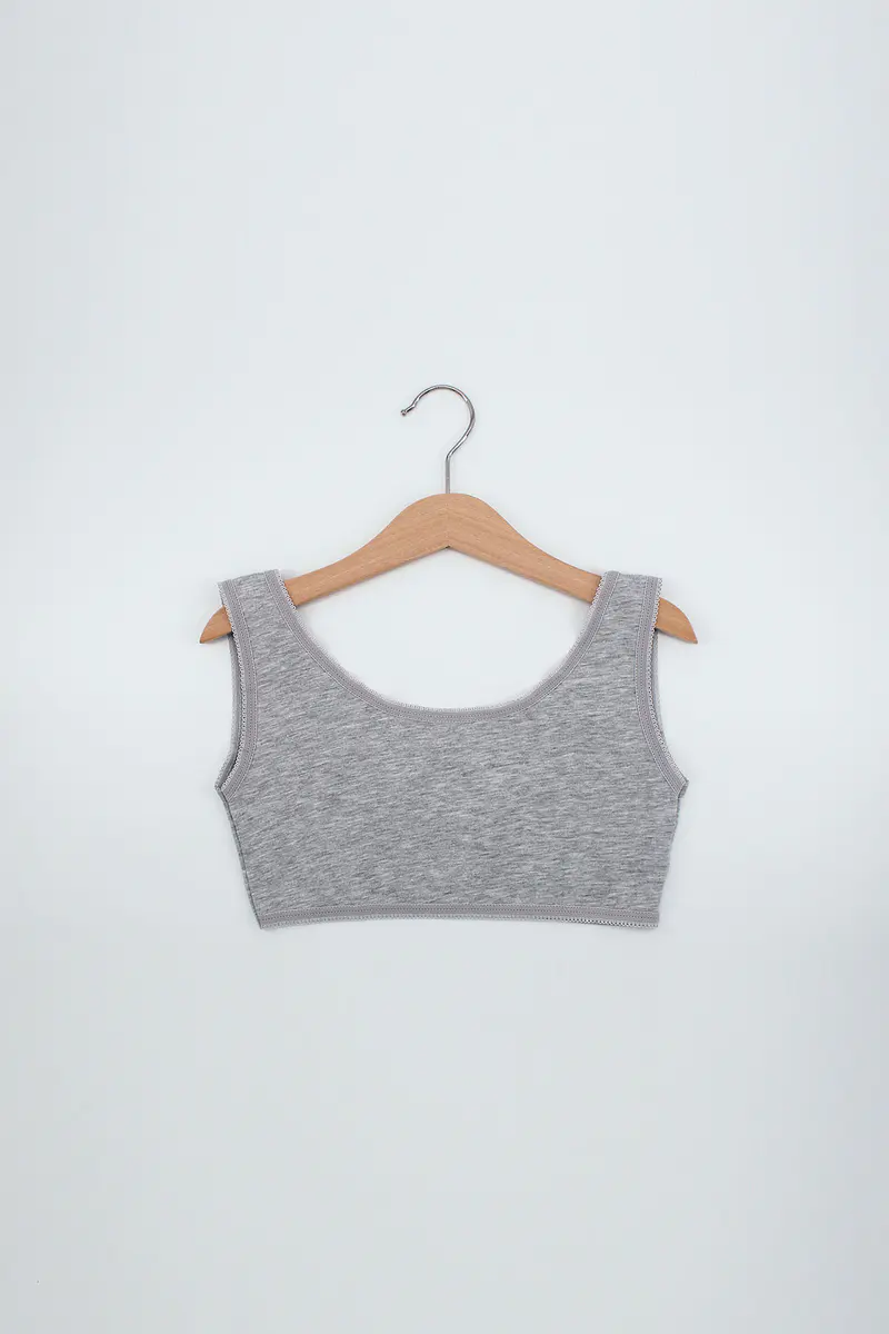 Berrak Berrak 8042 Kız Çocuk Alıştırma Body — Gri Melanj