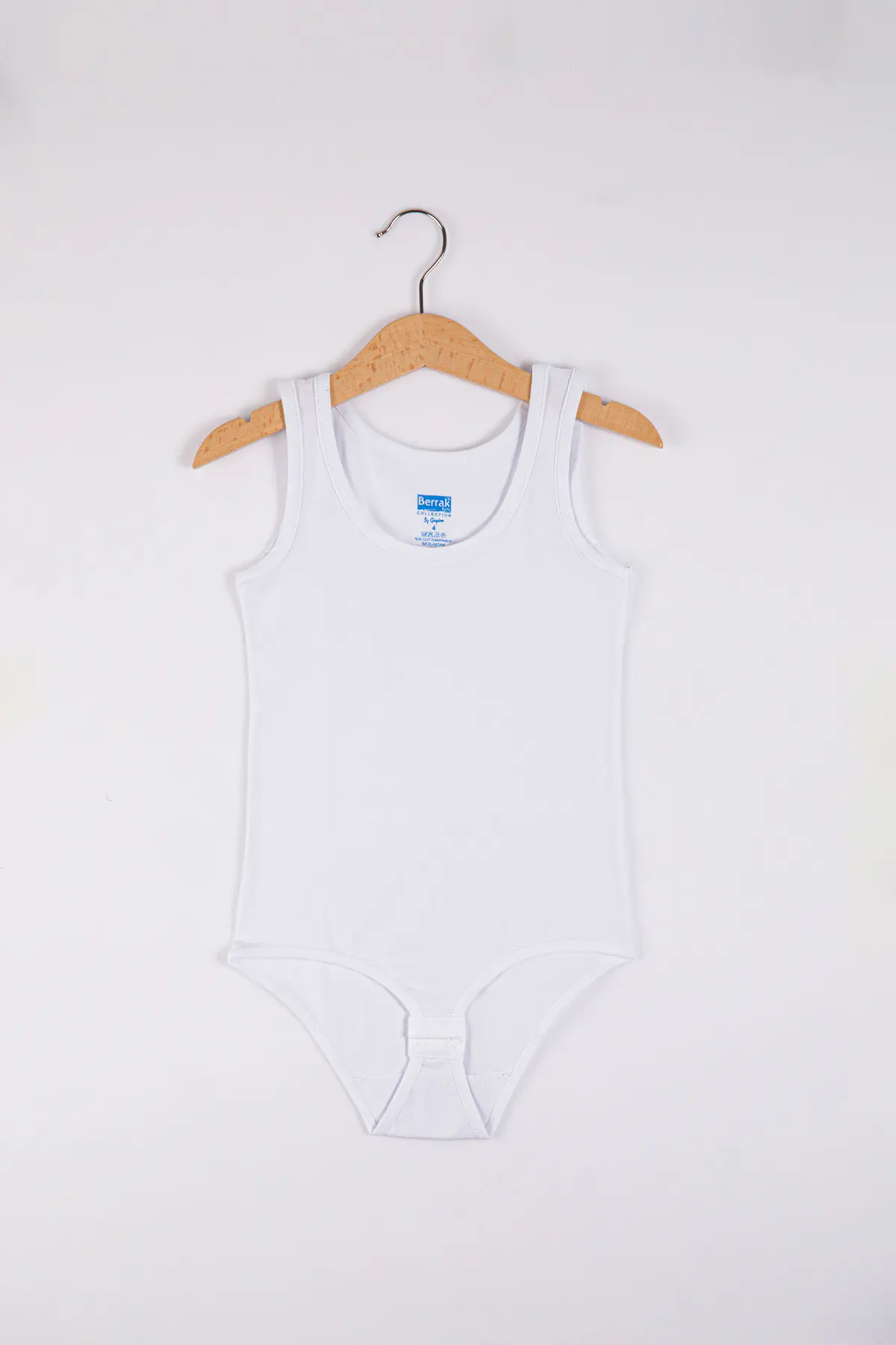 Berrak Berrak 2538 Kız Çocuk Çıtçıtlı (Kancalı) Body — Beyaz