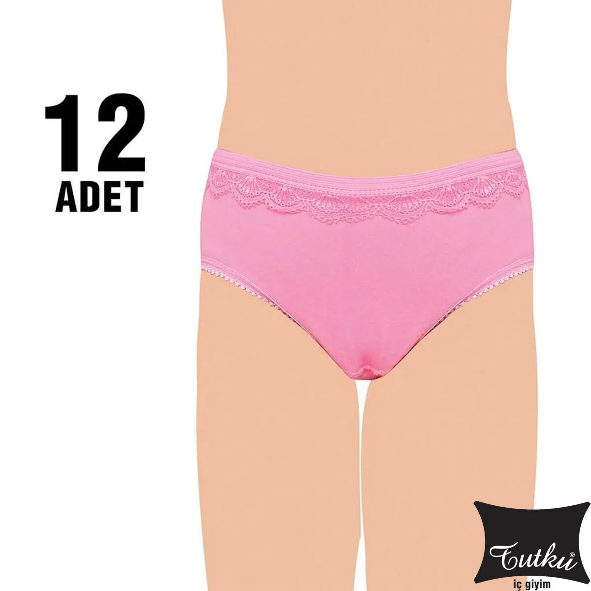 Tutku Tutku 0834 Pınar Kız Çocuk Slip Külot 12'li