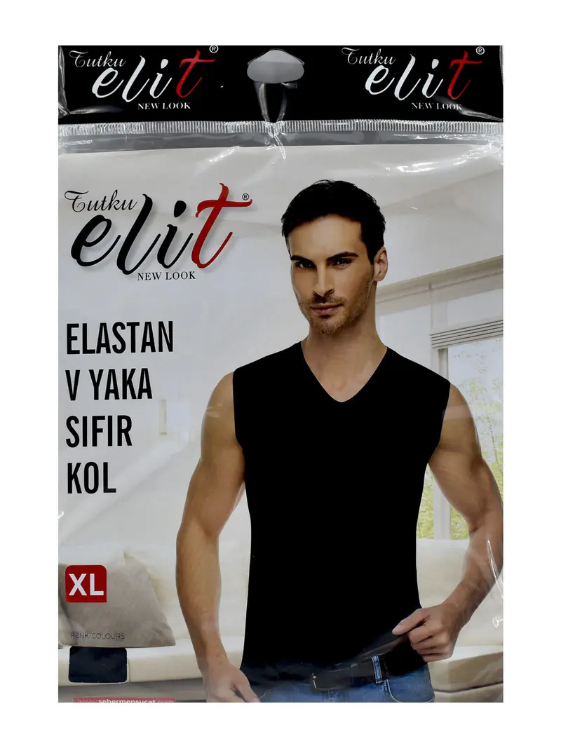Tutku Tutku Elit 1305 Elestan Erkek V Yaka Sıfır Kol Atlet
