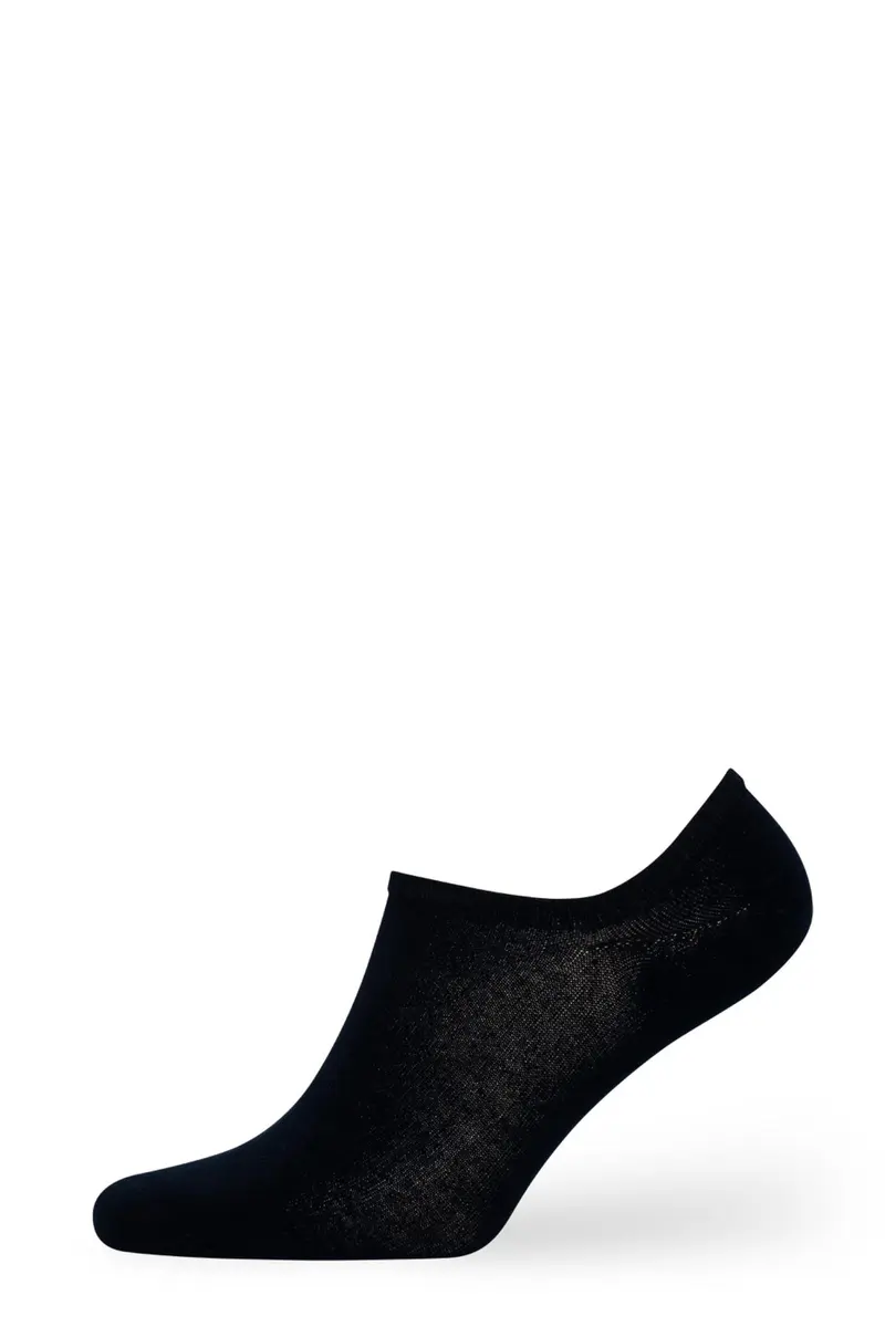 Dündar Çorap 4 Mevsim 12'li Erkek Bambu Sneaker 40-44 Çorap — Siyah
