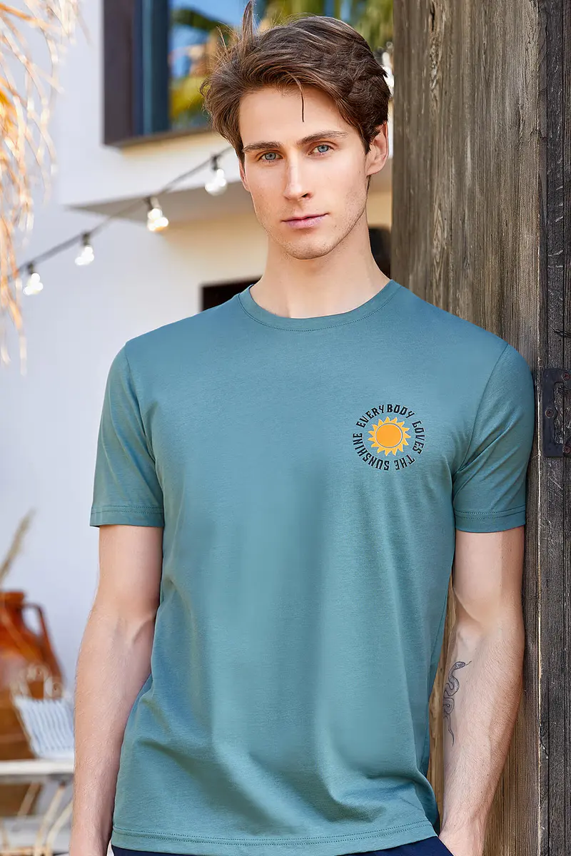 Berrak Berrak 4111 Erkek T-Shirt — Yeşil