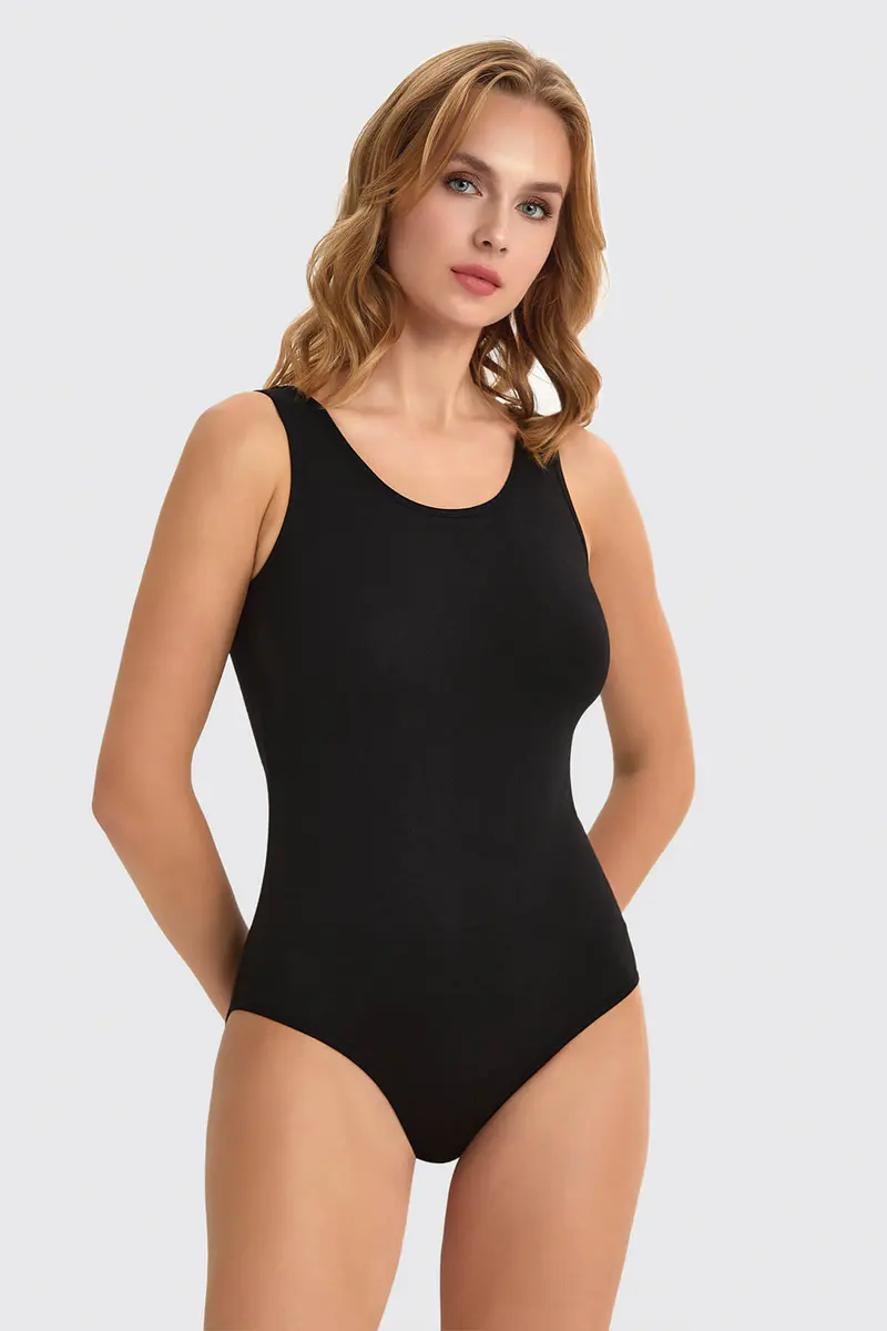 Berrak Berrak 2084 Kadın Çıtçıtlı (Kancalı) Body — Siyah