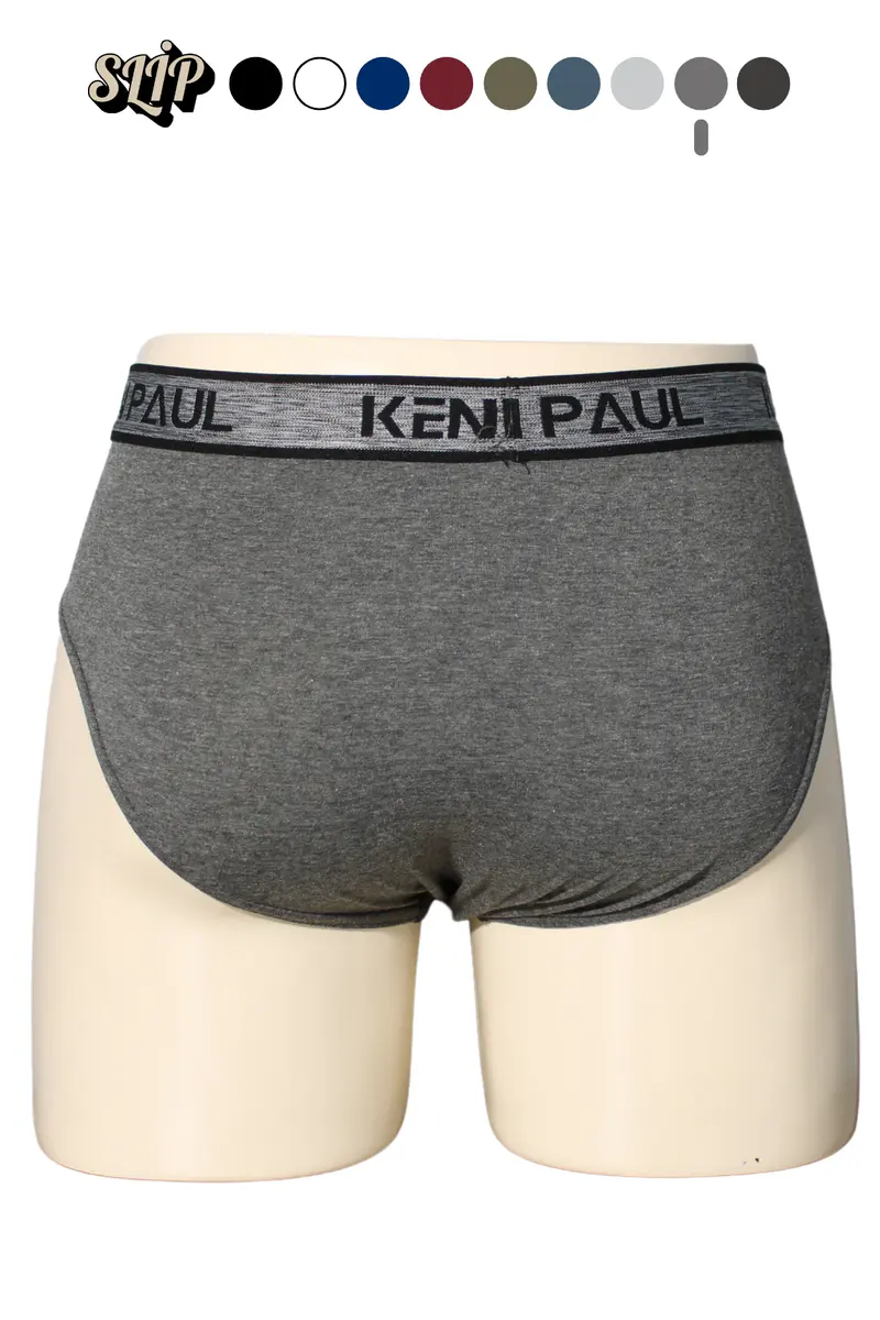 Kenn Paul 3'lü Erkek Düz Pamuklu Koyu Renk Boxer | Slip Boxer