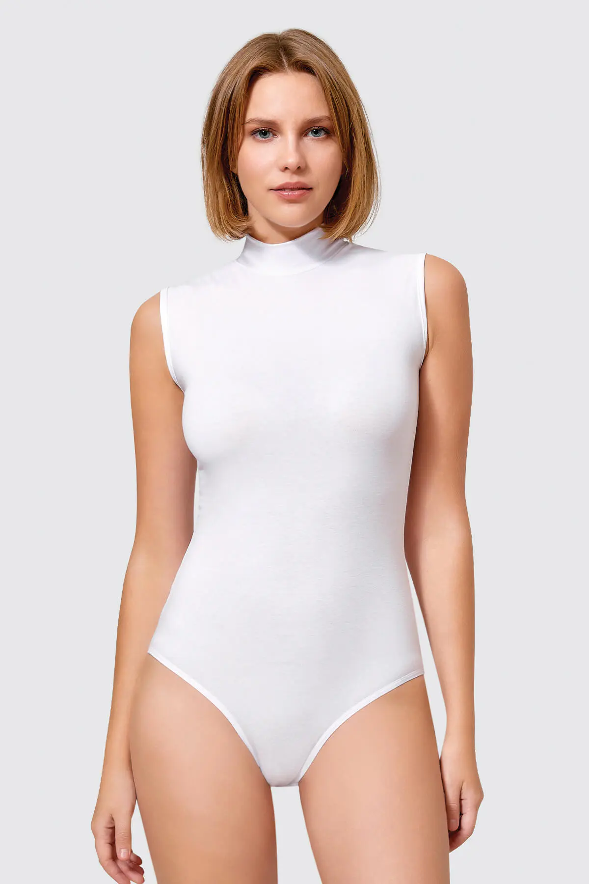 Berrak Berrak 7025 Kadın Çıtçıtlı Body — Beyaz