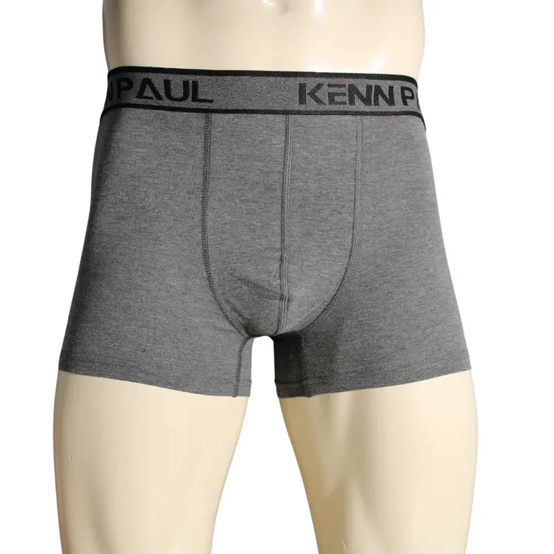 Kenn Paul S->6XL Erkek Antrasit Düz Pamuk Lüks Boxer Fitted |Büyük Beden