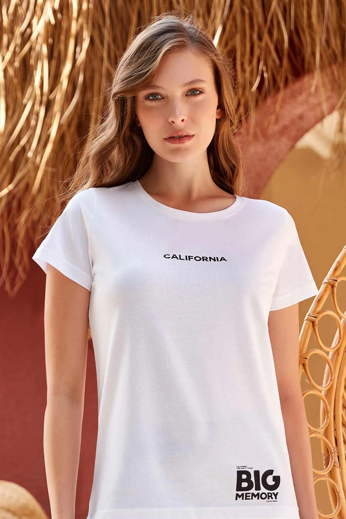 Berrak Berrak 8142 Kadın T-Shirt — Beyaz