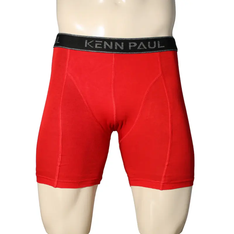 Kenn Paul Bambu Uzun Paçalı Sporcu Boxer -Kırmızı Nefes Alır, Konforlu