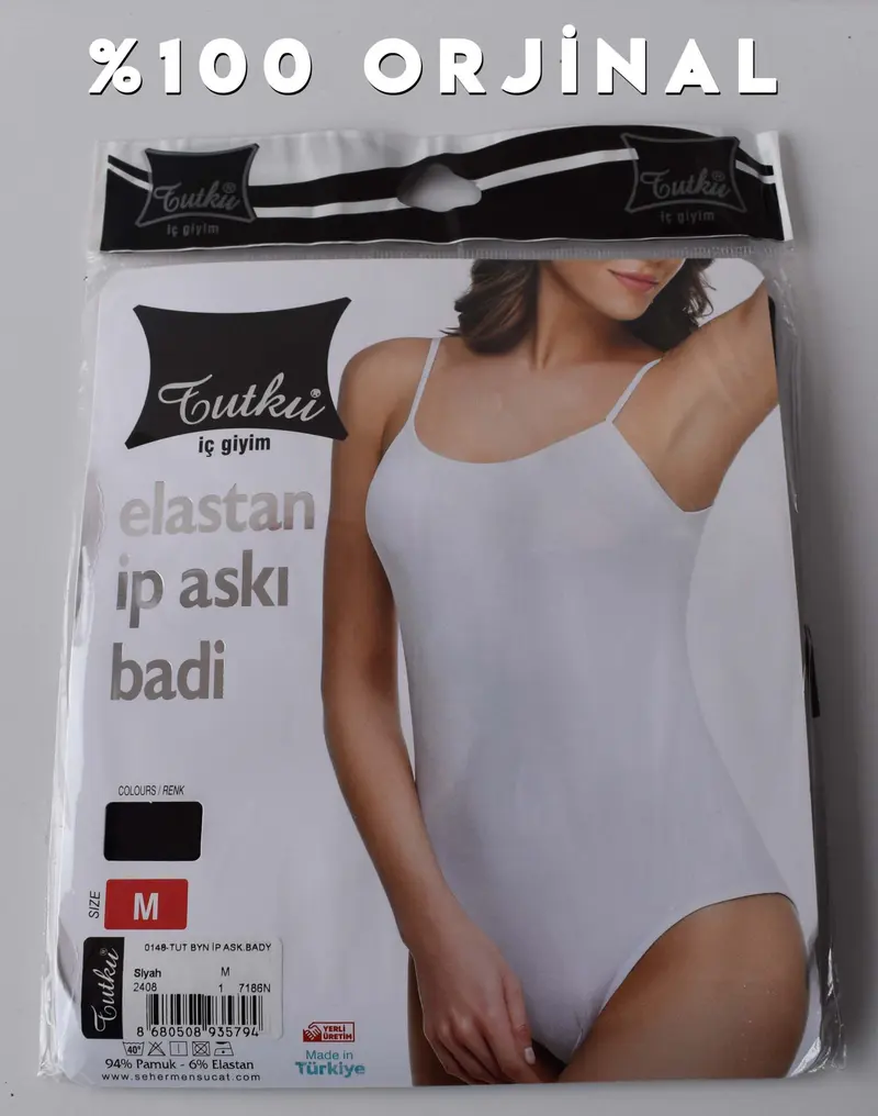 Tutku Tutku Bayan İp Askılı Çıtçıtlı Body (Kancalı)