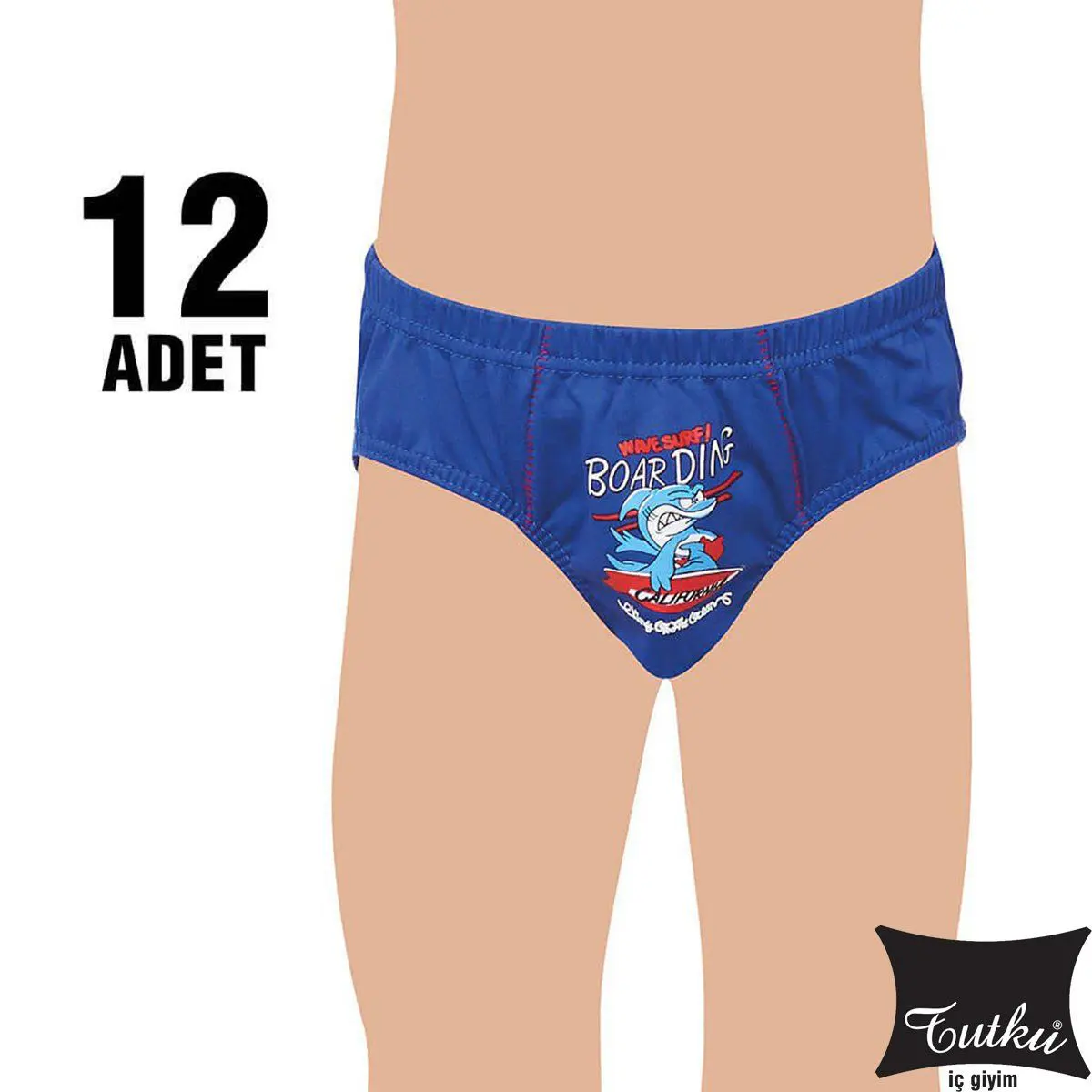 Tutku Tutku 0138 Erkek Çocuk Elestan Baskılı Slip Külot 12'li