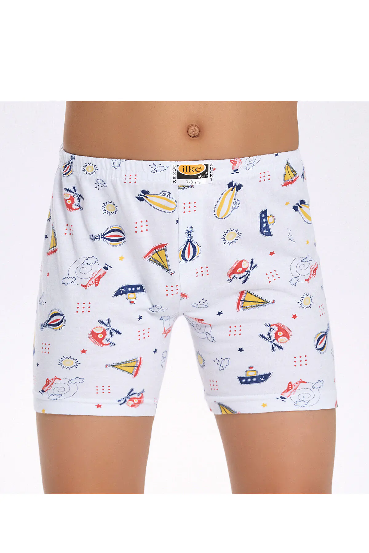 İlke %100 Pamuk Çocuk Desenli Boxer